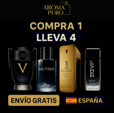 [COMPRA 1 LLEVA 4] – Invictus, Sauvage, 1 Million, 212 VIP Black - 100ml
